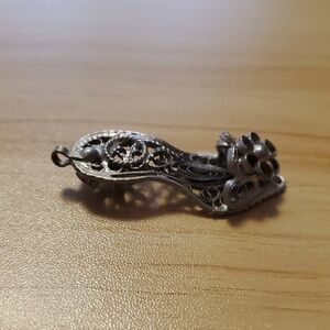 Elegant Vintage Shoe Filigree Pendant #7319